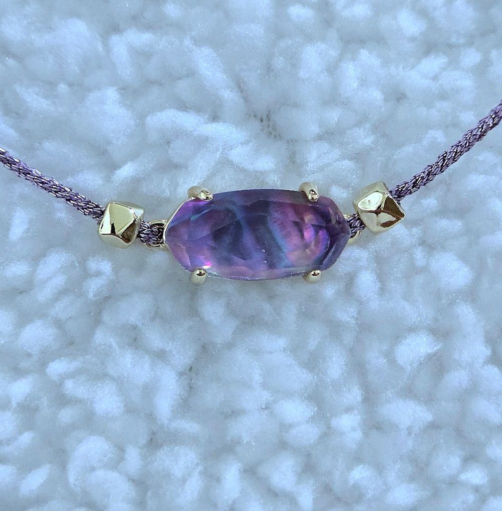 Kendra Scott "Everlyne" Friendship👭 Bracelet In Lilac💜 Abalone - NWT - Picture 4 of 16